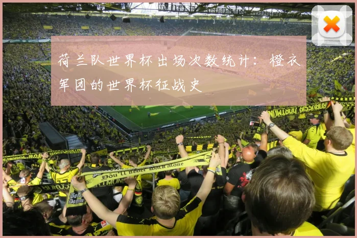 荷兰队世界杯出场次数统计：橙衣军团的世界杯征战史